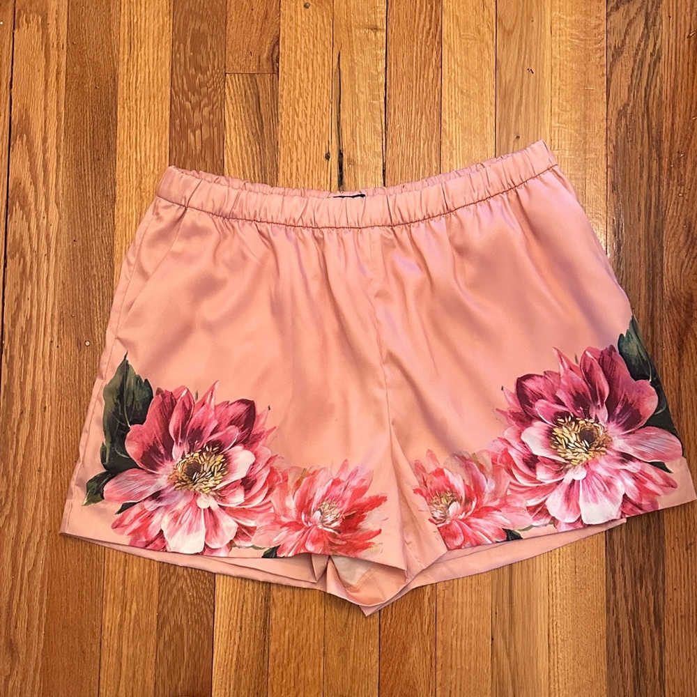 Express Blush Floral High Waist Shorts